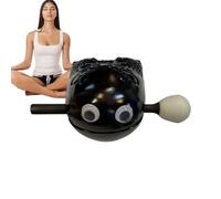 Zen budista de madera: bloque de de de madera, instrumento de percusión espiritual, de sonido de Dharma hecho a mano con acabado de detalle tallado | Acento ritual de meditación para