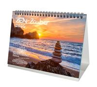ZEN - Calendario de mesa DIN A5 para 2026 Feng Shui Yoga Meditación Yin Yang - Contenido: 1 calendario, 1 colgante de Navidad (2 piezas en total)