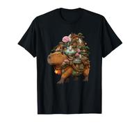 Zen Capybara Hot Spring Anime Pueblo Japonés Camiseta