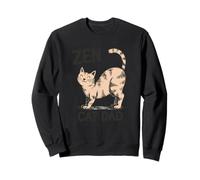 Zen Cat Dad Happy Feline estirando dueño de Mascota Sudadera