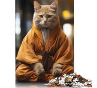 Zen Cat Monk Rompecabezas Imposible,desafío for Adults Juego Educativo 1000 Piezas Obra De Arte De Juego De para Adultos, Regalos A Partir De 14 Años 1000pcs (75x50cm)