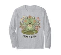 Zen Cottagecore Rana Meditación Yoga Mindfulness Estética Manga Larga