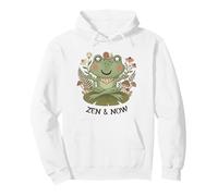 Zen Cottagecore Rana Meditación Yoga Mindfulness Estética Sudadera con Capucha