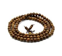 Zen Dear Unisex wengué Naturales Collar de Cuentas de Mala oración Pulsera de Perlas de Rosario Budista meditación