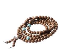 Zen Dear Unisex wengué naturales collar de cuentas de Mala oración pulsera de perlas de rosario budista meditación