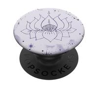 Zen Energy Purple Vibe Mindfulness Símbolos espirituales Mandala PopSockets PopGrip Adhesivo