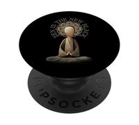 Zen es el Nuevo diseño de meditación Negro para niñas Yoga PopSockets PopGrip Adhesivo