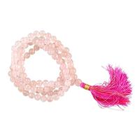 Zen et Ethnique Mala - Piedra de cuarzo rosa, 108 cuentas