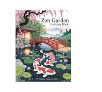 Zen Garden and Japanese Aesthetics Coloring Book Volume 1: 100 Peaceful Japanese Scenes to Color - Koi Ponds, Cherry Blossoms, Bonsai, Tea Ceremony and Zen Mandalas for Adults