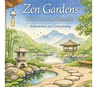 Zen Gardens - Stille Orte zum Ausmalen: 50 meditative Line Art Illustrationen für Ruhe, Achtsamkeit und kreative Entspannung, Erwachsene und Senioren, Kinder - Zen Garten