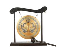 Zen Gong, Feng Shui Bell, Table Gong, Complete Set, 7.68x1.77x7.87inches, Versatile Decor, Suitable For Desks, Meditation Spaces, Or Home Accent, For Display Use