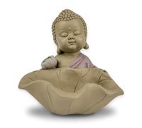 Zen Light Estatua, Resina, Rosa y Beige, H 10,5