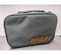 Zen Man Bolsa para juego de 6 bolas de petanca, sin bolas de metal, color verde, longitud 23 cm, ancho 15 cm, alto 7 cm