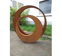 Zen Man Escultura de jardín de acero corten de acero corten de 1,2 mm, para decoración de jardín, 75 x 5 cm y 55 x 5 cm, 031510-1c, -2c 10,2 kg