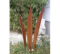 Zen Man Figura decorativa para jardín con efecto oxidado, para jardín 031570-2, altura 60, 54 cm, 48 cm, hecha a mano