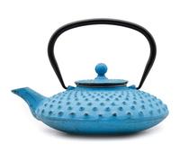 Zen Minded Tetera Tradicional Japonesa De Hierro Fundido Tetsubin Para Estufa Con Filtro De Hojas Sueltas De Malla De Acero Inoxidable Para Té Verde E Infusiones - 800 Ml, Patrón Kambin Azul