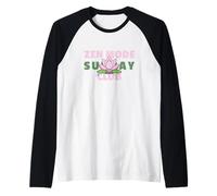 Zen Mode Sunday Club - Camiseta de Loto Consciente Camiseta Manga Raglan