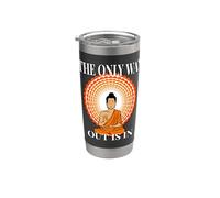 ZEN MOTIVACIONAL "La única salida es hacia dentro y a Vaso térmico de acero inoxidable de doble pared