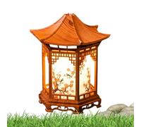 Zen Pavilion Lantern Adjustable - Pagoda Shape Two Color Lights Set, Chinese Night Lantern Decorative Lamp, Indoor Outdoor Bedroom Living Room Office House Decor Light for Men Women Use
