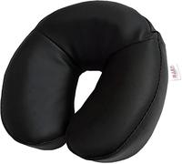Zen - Reposacabezas Masaje Cama camillas - Reposacabezas para Masaje de Espuma Suave con Funda de imitación de Cuero - para cosmética, Fisioterapia y Tratamiento Negro