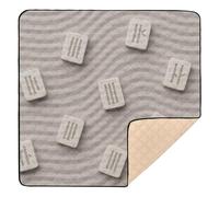 Zen Sand Garden Mahjong - Alfombra de juego plegable para bebés para interiores y exteriores, impermeable, para bebés y niños pequeños, 50 x 50 pulgadas