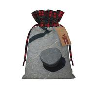 Zen Stone - Exquisita bolsa de regalo de arpillera con cordón, versátil bolsa de regalo de tela para festividades