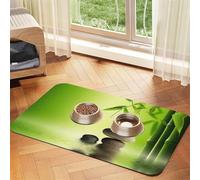 Zen Stone Spa - Mantel absorbente para mascotas, almohadilla especial para cuencos de mascotas, enrollable para almacenamiento, ideal para cuencos de mascotas