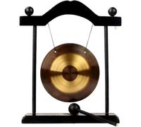 Zen Table Gong Feng Shui - Gong colgante vintage con baqueta de madera para decoración del hogar