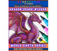 Zen Tangle Coloring - DRAGON/DRAKE/WYVERN: MIDDLE EARTH SERIES