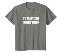 Zen Total Ahora Mismo Camiseta, Niños, Verde Militar Jaspeado, 4 años