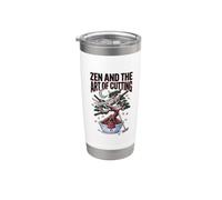 Zen y el arte de Katana Gardening Japane Bonsai Tree Humor Vaso térmico de acero inoxidable de doble pared