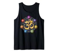 Zen Yoga Símbolo Om chakra Meditación Flor de la Vida Camiseta sin Mangas