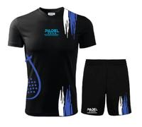 ZENA Conjunto Personalizado de Padel para Hombre | Camiseta y Pantalón Corto en Tejido Dry Fit | Elástico y Transpirable | Fabricado en Italia | Amplia Selección de Tallas y Colores | RAINBOW01, L