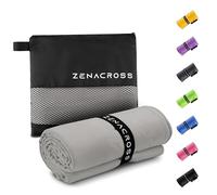 ZENACROSS Toalla Gimnasio 50x30cm - Toalla Microfibra de Secado Rápido y Versátil - Toallas Gimnasio Talla S - Gris