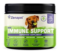 ZENAPET Perros inmune Support Premium Polvo Topper | Cola de pavo | Espirulina y beta-glucano | Apoya un sistema inmunológico saludable y digestivo | Grado Humano | Fabricado en Estados Unidos