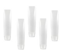 Zenarao Botellas de viaje, recipientes de viaje, accesorios de viaje recargables a prueba de fugas para champú acondicionador, recipientes recargables, tubos de pasta de dientes recargables, Blanco