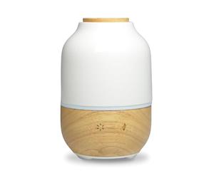 Zen'Arôme - Difusor ultrasónico de aceites esenciales Purisia (hasta 40 m²) - Difusión en frío para aromaterapia - Modo continuo o alternado - Iluminación multifunción - Cerámica y madera