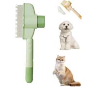 Zenbrush Cat Comb, Avatore Zenbrush - Elimina el dolor y alivia el dolor, cepillo de aseo para mascotas, cepillo de aseo para perros y gatos con botón de liberación, para masaje y limpieza del pelo de