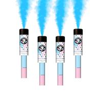 Zenda Club - Juego de 4 humos de humo azul a mano para Gender Reveal - Baby Shower Boy - 45s de humo - Disparo de mecha - Envío gratuito en 48H