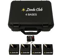Zenda Club® Kit de 4 disparadores de nueva generación - Sistema de tiro para chorros de escenario y fuegos de artificio fríos - Encendido remoto inalámbrico - Maleta + 2 mando a distancia - Seguridad
