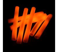 Zenda Club - Lote de 15 palos luminosos LED naranja 48 cm - Glow Sticks de Espuma - Bastón Luminoso Fluorescente 3 Modos - Boda, Cumpleaños, Concierto, Festival, Fiesta DJ y Evento