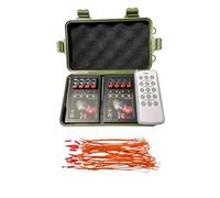 zenda club Sistema de disparo inalámbrico de fuegos artificiales, kit de encendido remoto de 8 tacos, controlador inalámbrico con funda rígida, para pirotecnia y efectos de escenario