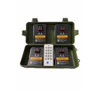 zenda club® Sistema de disparo remoto para fuegos de artificio - Kit pirotécnico de 8 canales (4 módulos de 2 canales) con mando a distancia inalámbrico - Estuche resistente