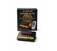 Zenda Club Sistema de Tiro Inalámbrico Profesional de 6 Canales - Disparador Pirotécnico 433 MHz - Control remoto doble - Luces de Artificio, Boda, DJ, Evento Pro