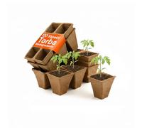 Zendea Avilia - Juego de 120 macetas de turba biodegradables - Macetas para semillero y trasplante Directo a Tierra - Apto para huerto, Flores y Plantas aromáticas - Ecológicas, Transpirables