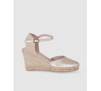 Zendra Basic Alpargatas de cuña de mujer Zendra Basic de color oro con cierre de hebilla. Oro 41