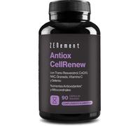 Antiox CellRenew con Trans-Resveratrol, CoQ10, NAC, Granada, Vitamina C y Selenio - Antioxidante y Apoyo a la Energía Celular, 90 Cápsulas Veganas - Zenement