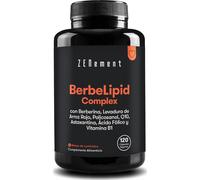 BerbeLipid Complex - con Berberina de Berberis aristata, Monacolina K de Levadura Roja de Arroz, CoQ10, Policosanol, Astaxantina, Folato Activo (L-Metilfolato de Calcio) y Vitamina B1 - Zenement