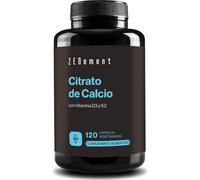 Zenement Citrato de Calcio con Vitamina D3 y K2 – Alta absorción – 120 cápsulas