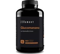 Glucomanano 4200 mg por Dosis, con Vitamina B3 y Cromo - Fibra de Raíz de Konjac - Efecto Saciante, Acompaña el Control de Peso - 180 Cápsulas Veganas - Zenement